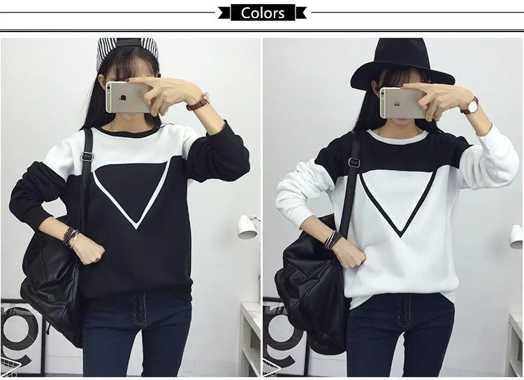 Two Tone Patchwork Sweatshirt