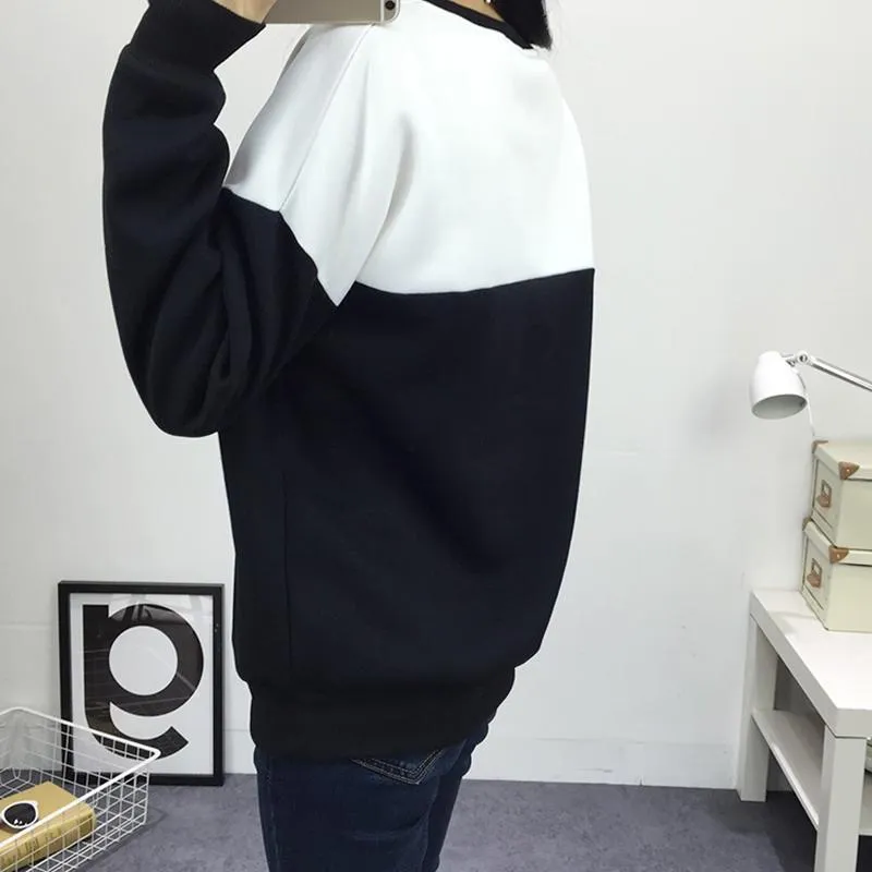 Two Tone Patchwork Sweatshirt