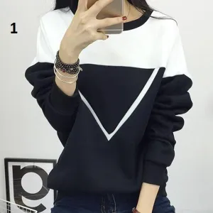 Two Tone Patchwork Sweatshirt