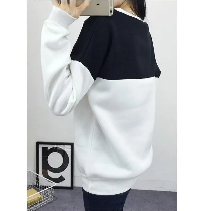 Two Tone Patchwork Sweatshirt
