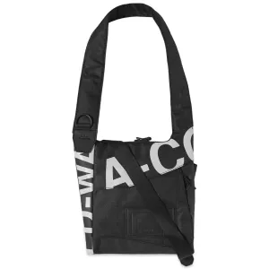 TYPOGRAPHIC RIPSTOP CROSS BODY - BLACK
