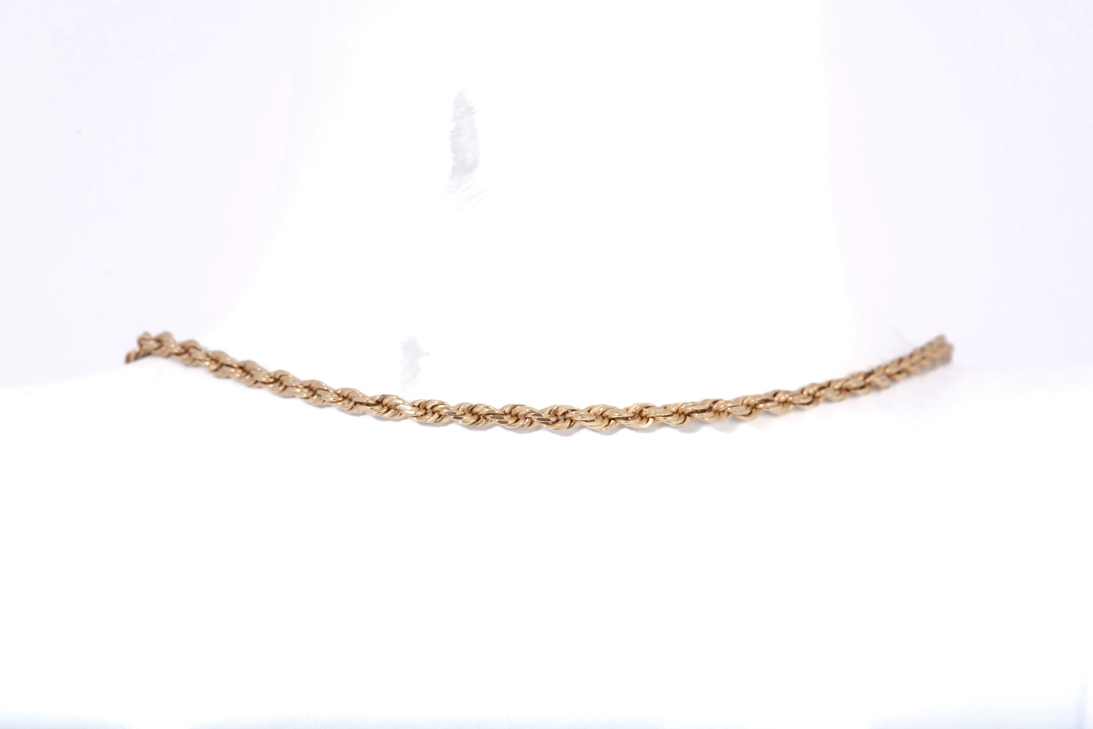 Unisex 14k Yellow Gold Rope Style Chain 22"