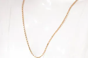Unisex 14k Yellow Gold Rope Style Chain