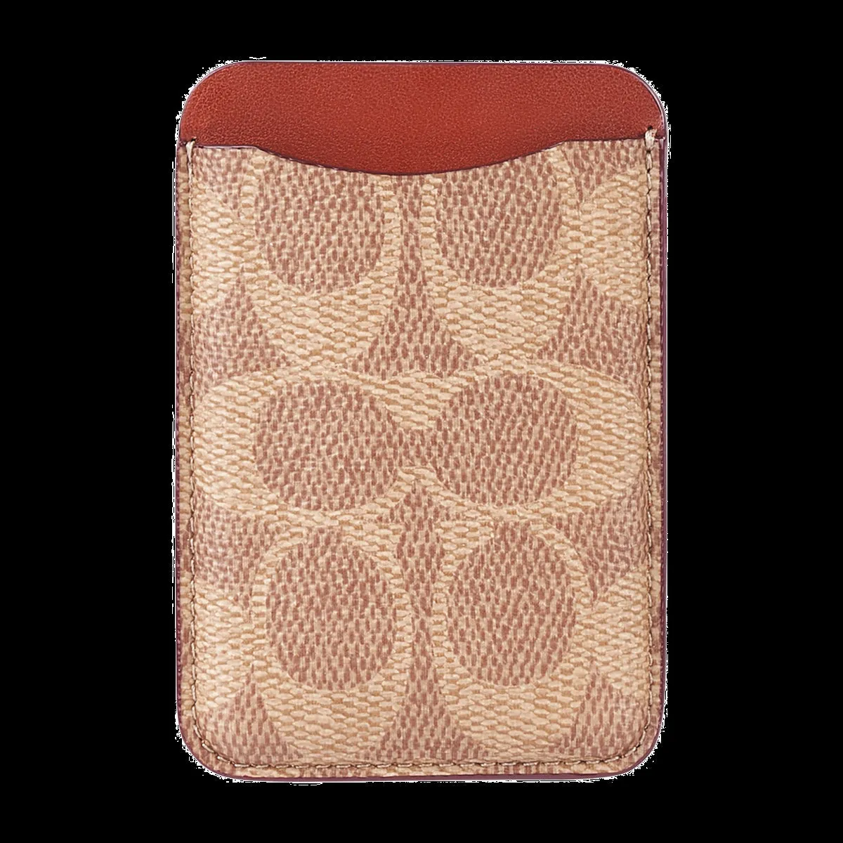 Universal Coach Signature C Magnetic Cardholder - Tan