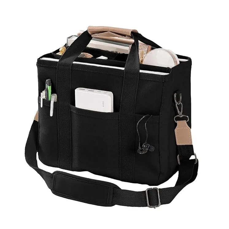 Utility Canvas Shoulder Tote Bag