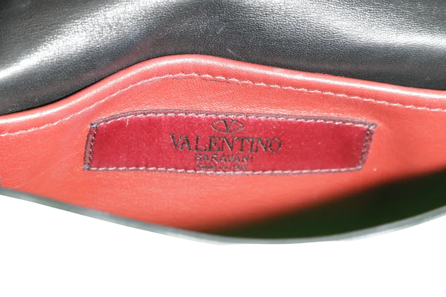 VALENTINO GARAVANI ROCKSTUD SPIKE MINI GREEN CALFSKIN CHAIN BAG SILVER HARDWARE NO DUST COVER