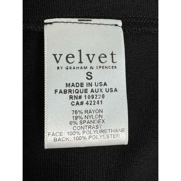 Velvet By Graham &amp; Spencer Candy Ponti w/ Faux Leather Jacket in Black Size S
