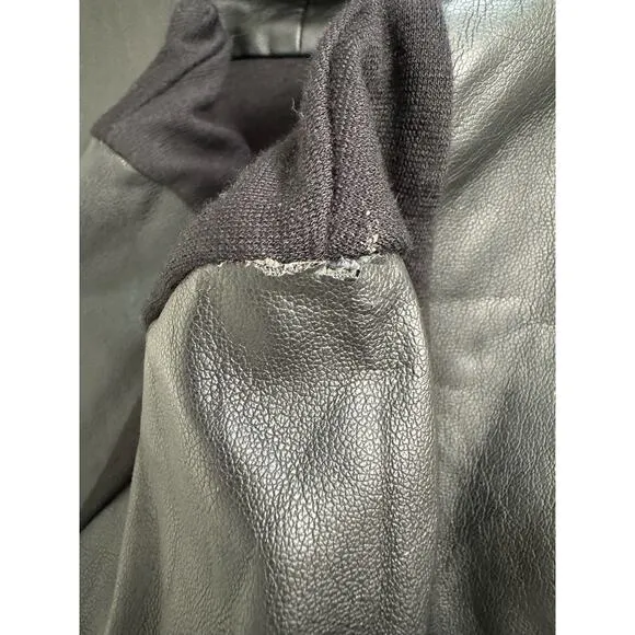Velvet By Graham &amp; Spencer Candy Ponti w/ Faux Leather Jacket in Black Size S