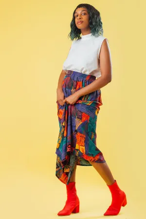 Vintage 90's Bohemian Hippie Maxi Skirt | 1X