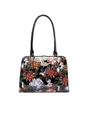 VINTAGE BIRD PATENT LEATHER HANDBAG- SN41-7573