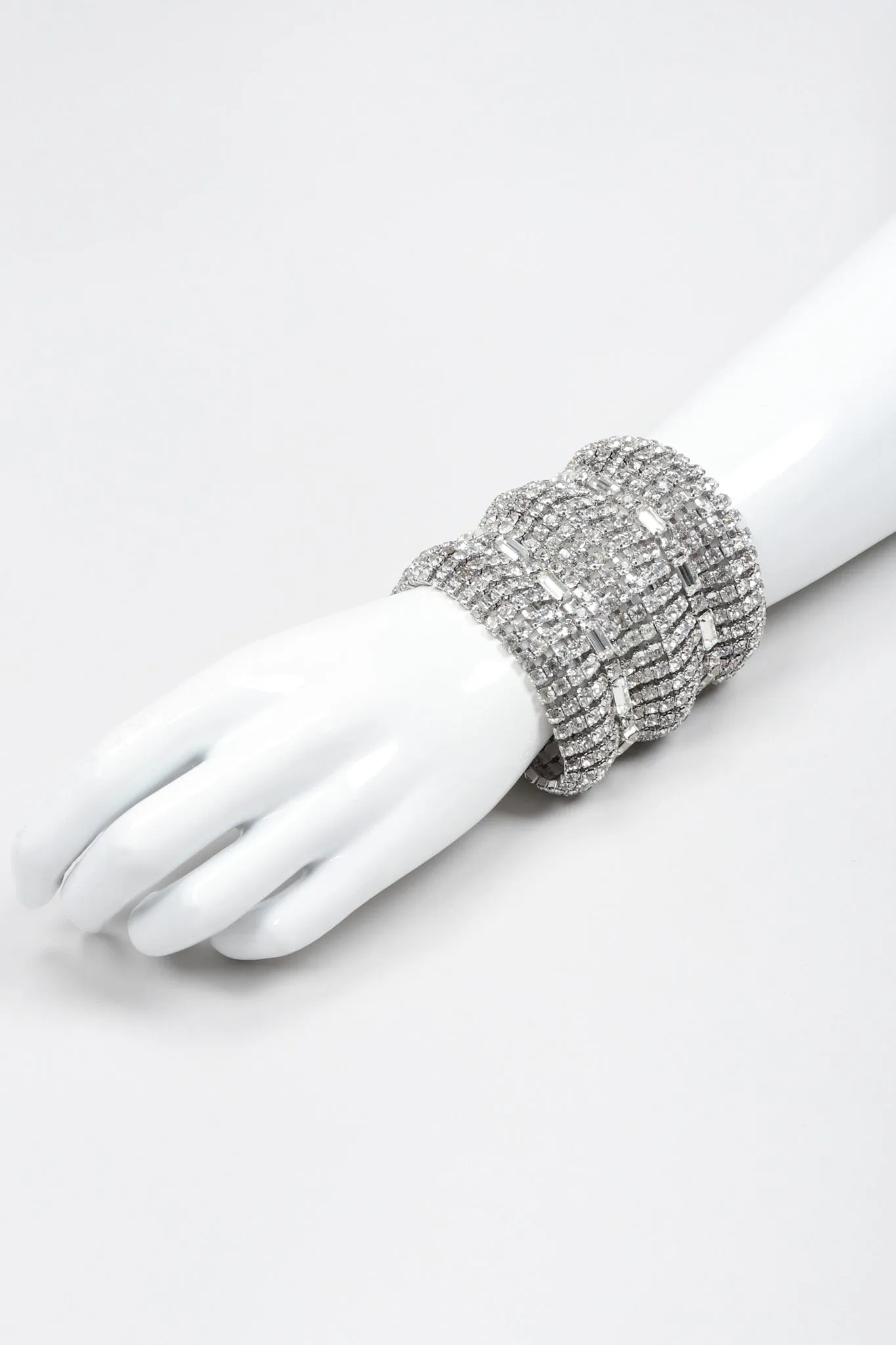 Wavy Crystal Cuff Bracelet