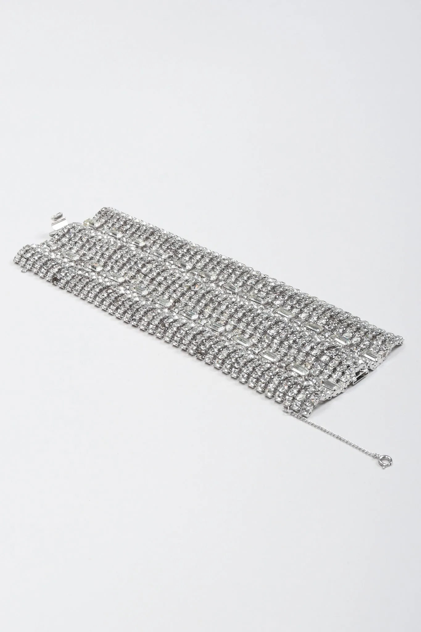 Wavy Crystal Cuff Bracelet