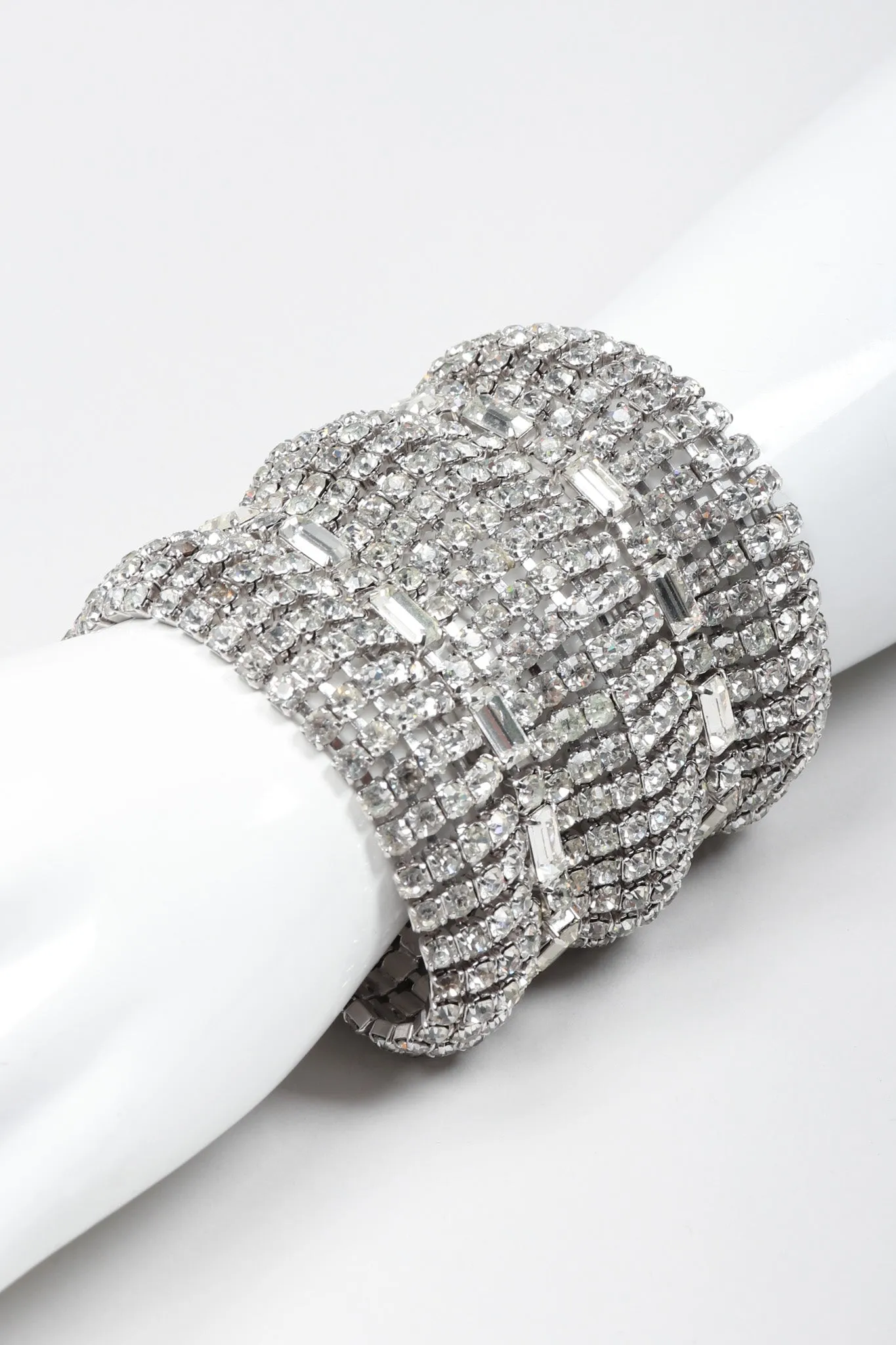 Wavy Crystal Cuff Bracelet