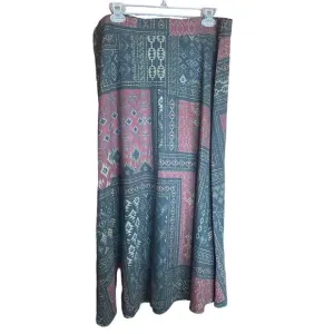 Western Coldwater Creek Petite Patchwork Maxi Skirt