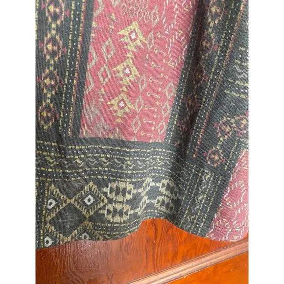 Western Coldwater Creek Petite Patchwork Maxi Skirt