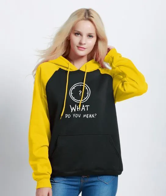 'What Do You Mean?' Patchwork Hooded Shirt