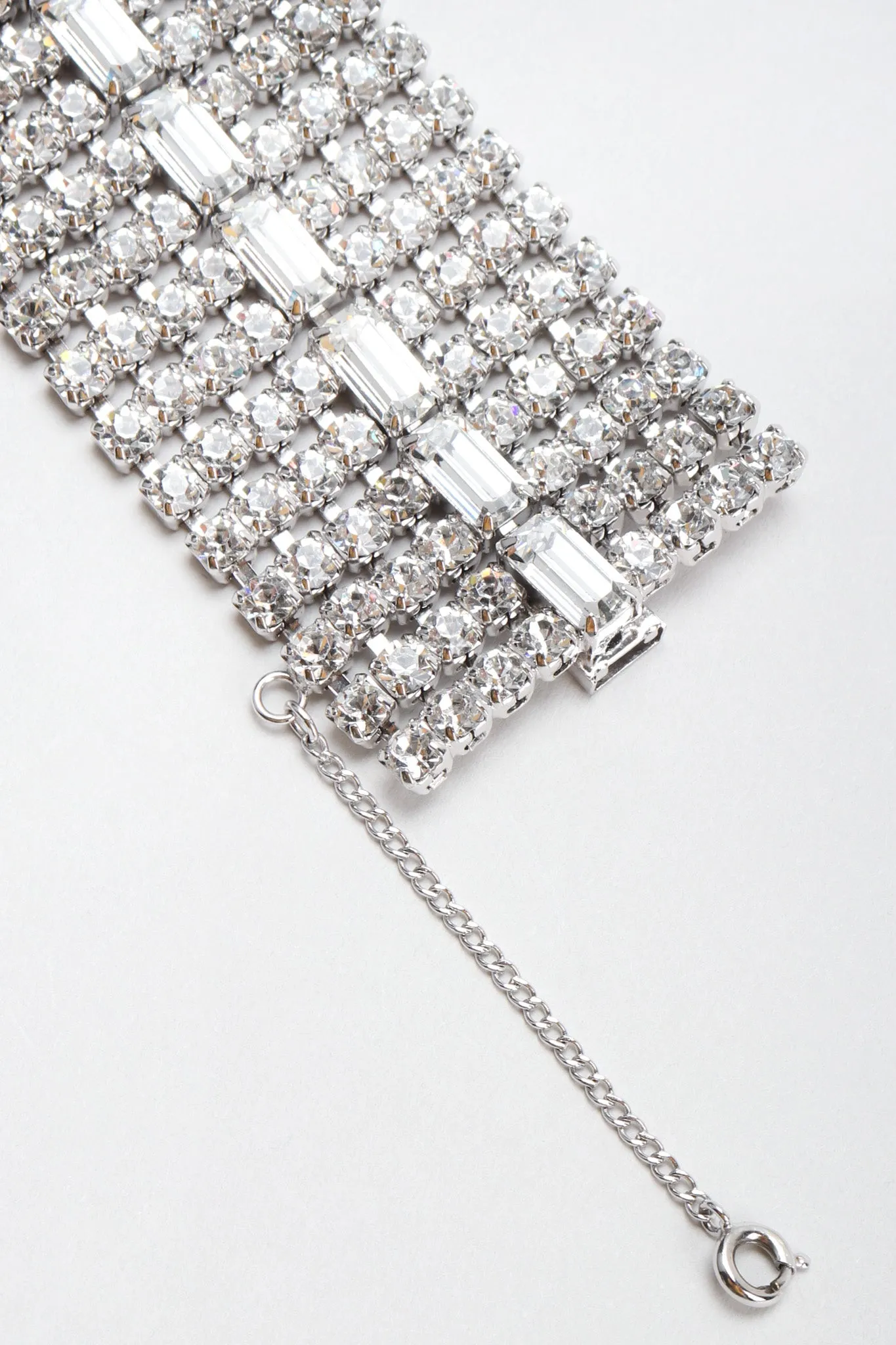 Wide Crystal Baguette Bracelet