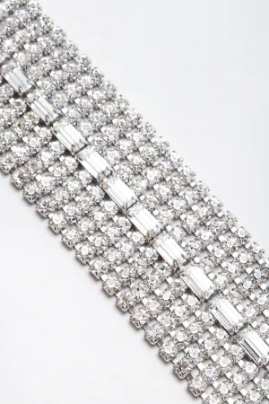 Wide Crystal Baguette Bracelet