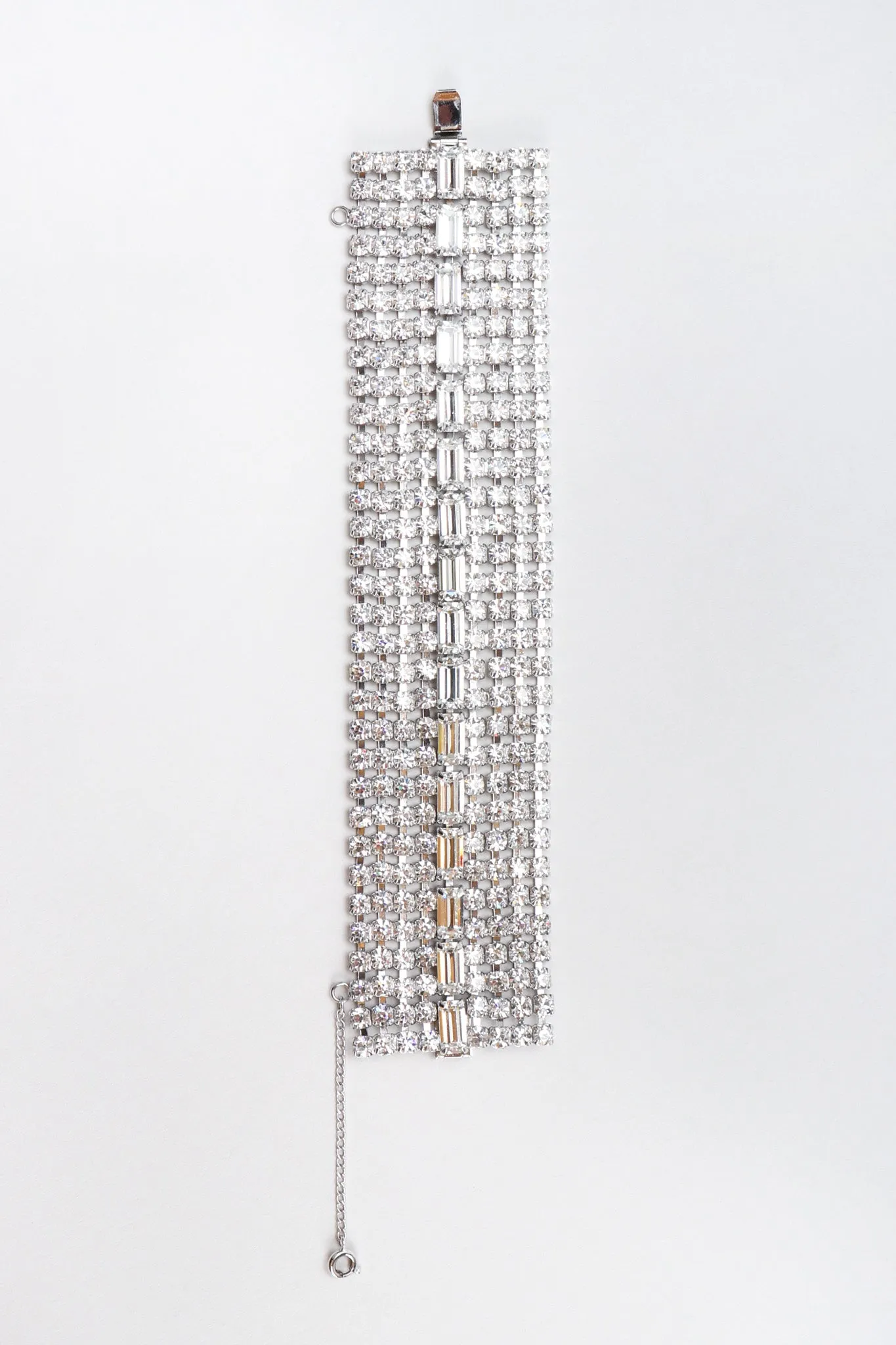 Wide Crystal Baguette Bracelet