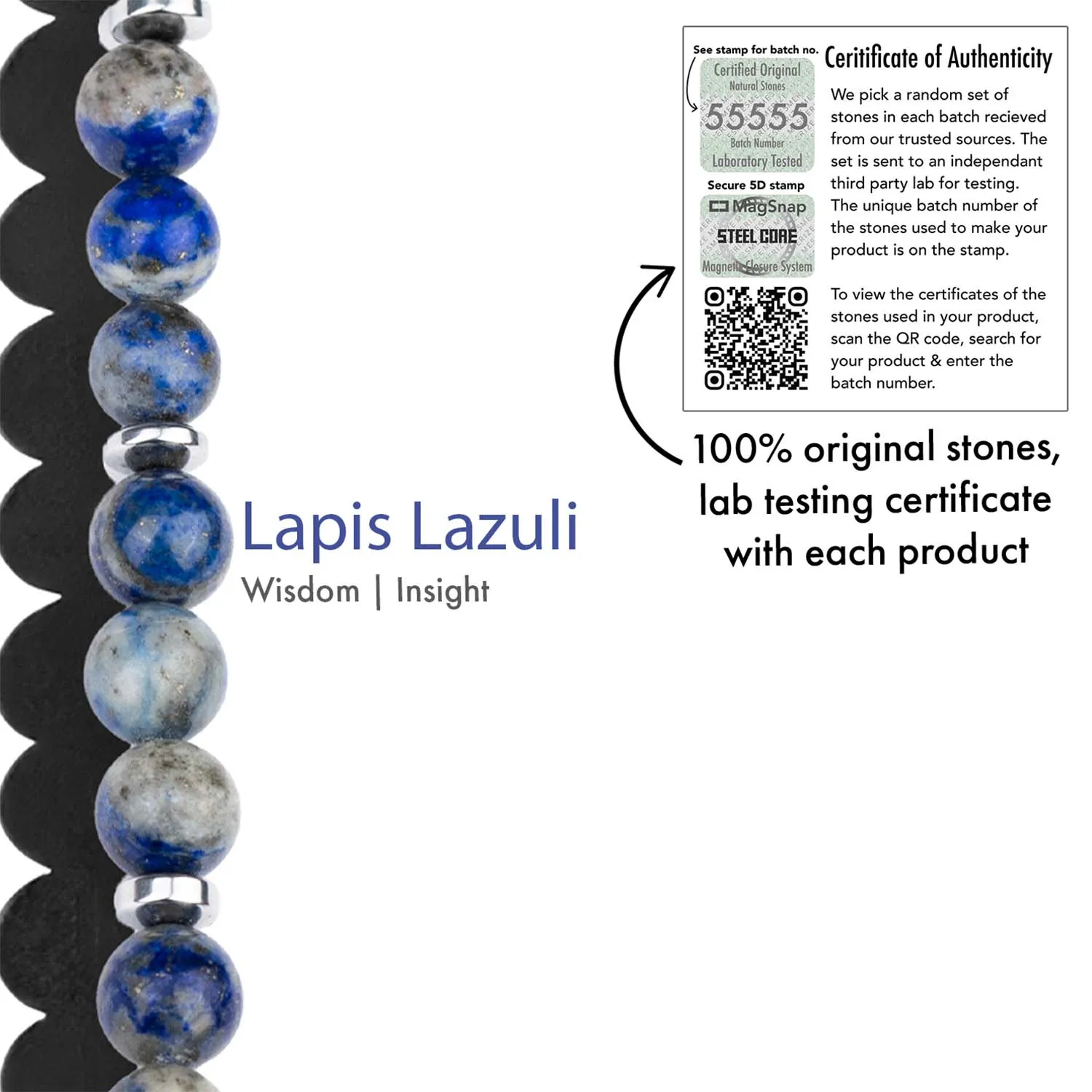 Wisdom Lapis Natural Stone Bracelet
