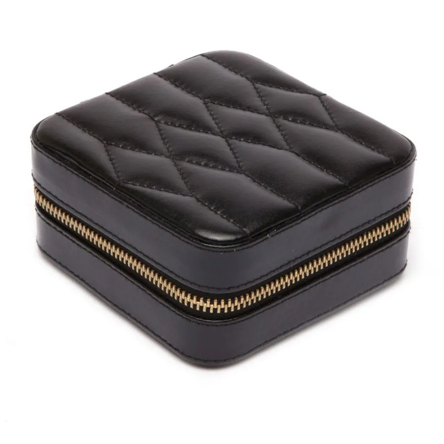 Wolf Caroline Jewelry Zip Travel Case - Black