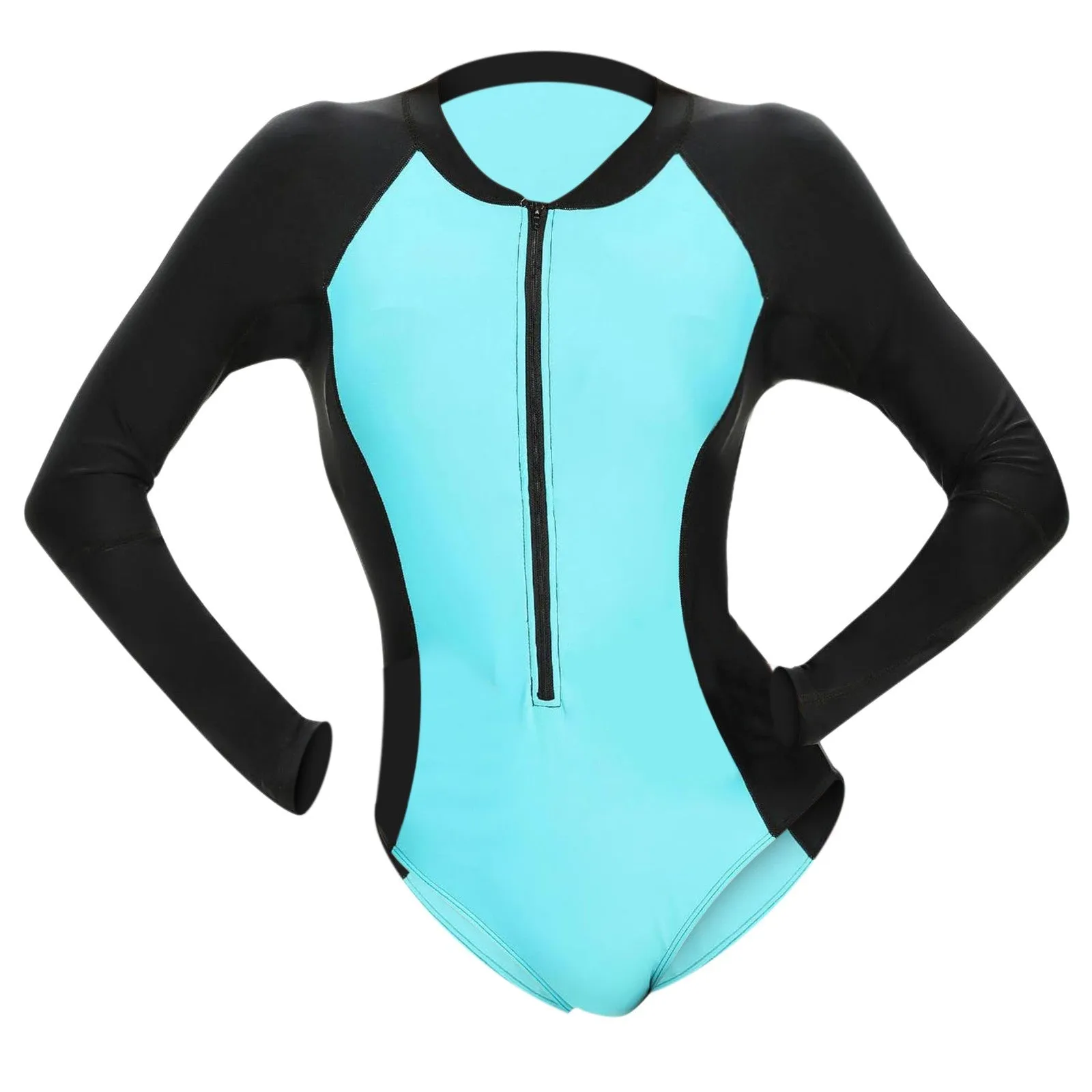 Women Rashgurd : Long Sleeve One Piece Swimsuit