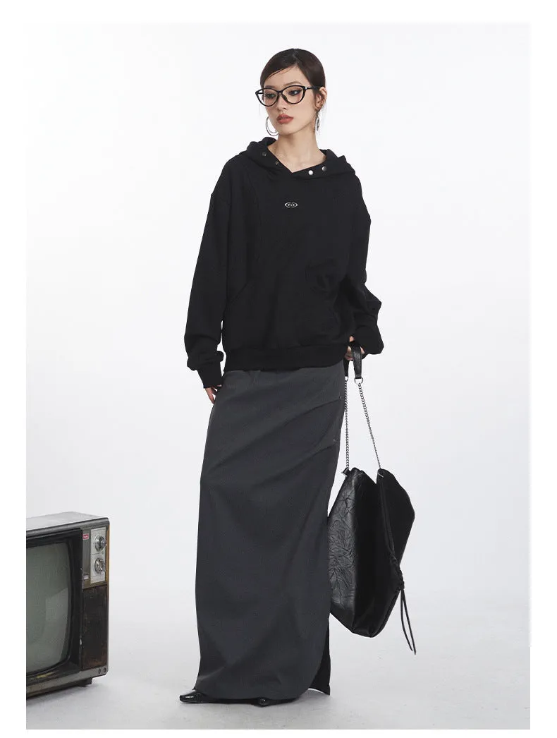 Women's Comfy Core Hoodie | Minimalist Black/Gray Essential