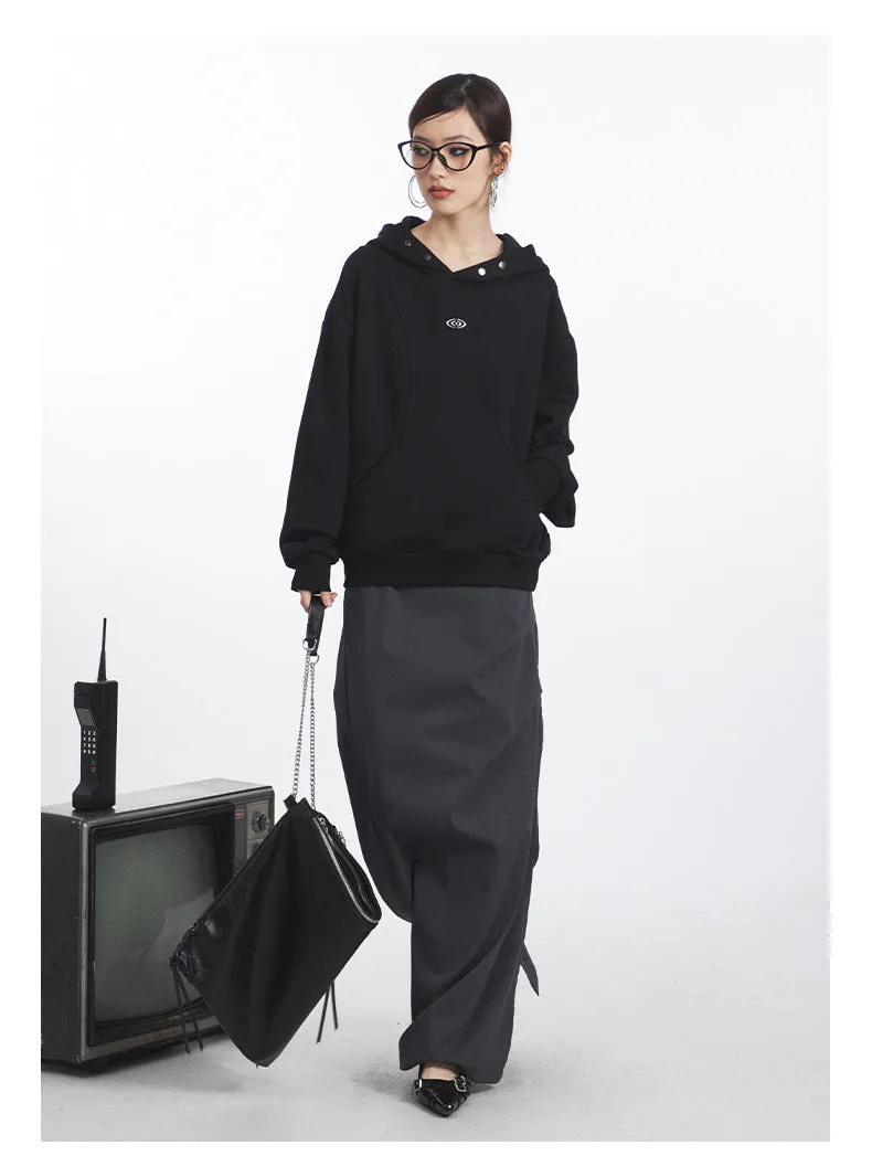 Women's Comfy Core Hoodie | Minimalist Black/Gray Essential