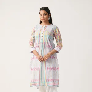 Womens Ethnic Average Kurti-Violet