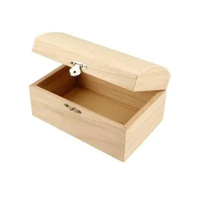 Wooden Treasure Chest Storage Box 16cm Decorate or Paint