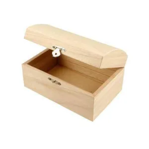 Wooden Treasure Chest Storage Box 16cm Decorate or Paint