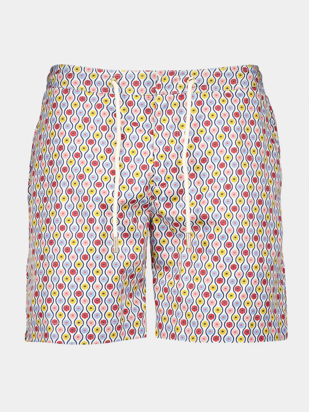 x La DoubleJ Whitsun White Sand  Bulldog Drawcord Swim Shorts