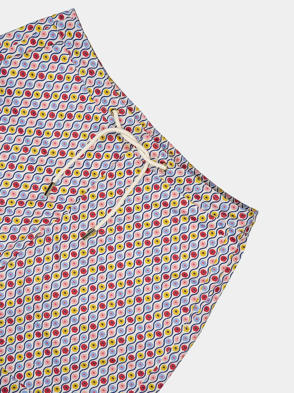 x La DoubleJ Whitsun White Sand  Bulldog Drawcord Swim Shorts