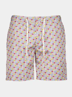 x La DoubleJ Whitsun White Sand  Bulldog Drawcord Swim Shorts
