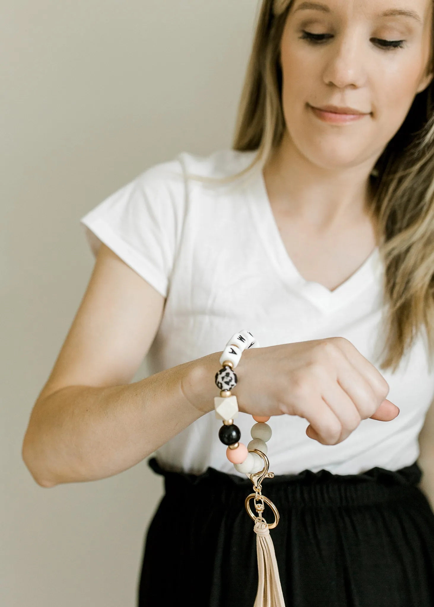 X Mama Bead Key Ring