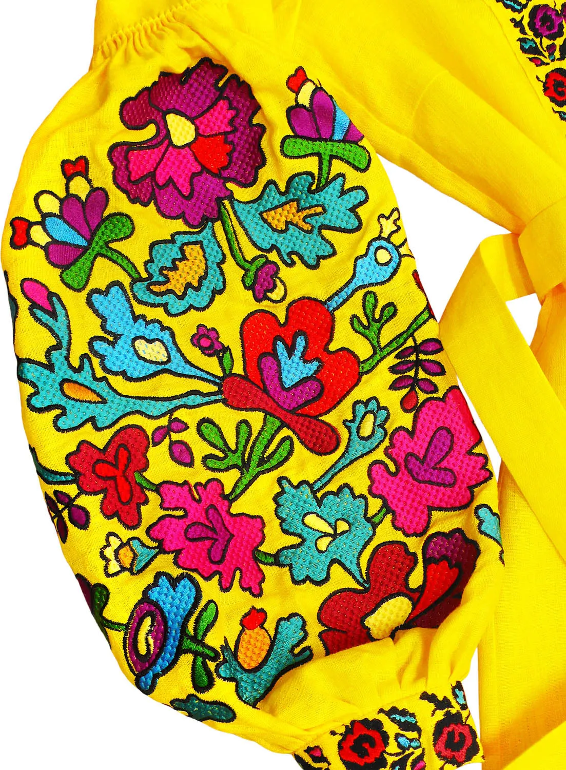Yellow Kaftan in Bohemian style