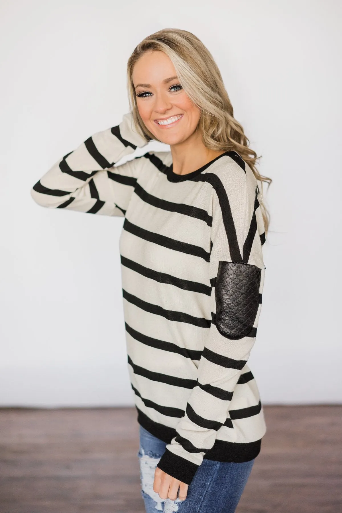 You Got it Bad Striped Top- Black