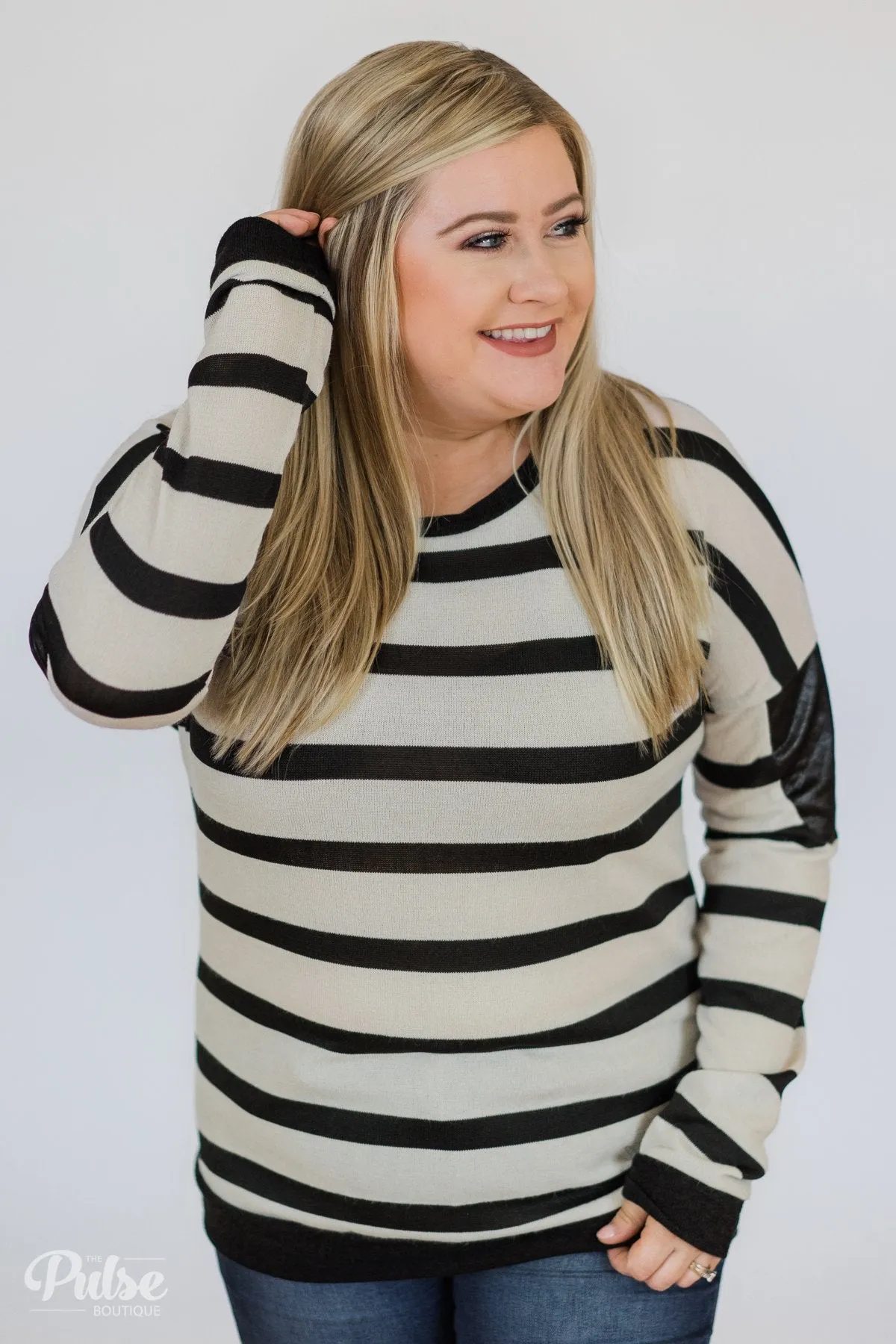 You Got it Bad Striped Top- Black
