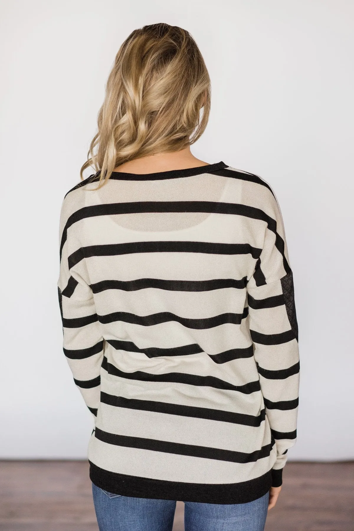 You Got it Bad Striped Top- Black