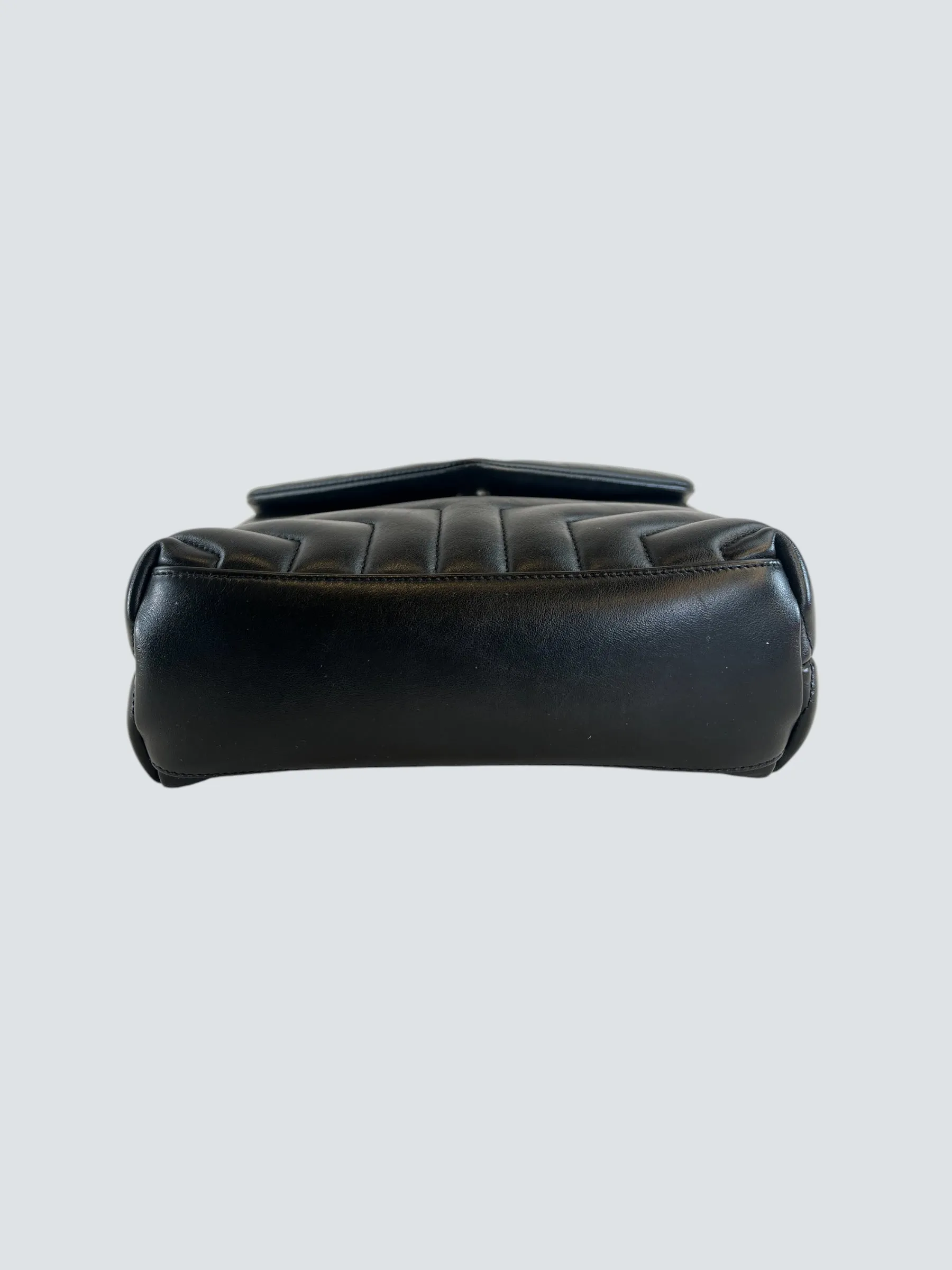 Ysl Black Leather Small LouLou Handbag