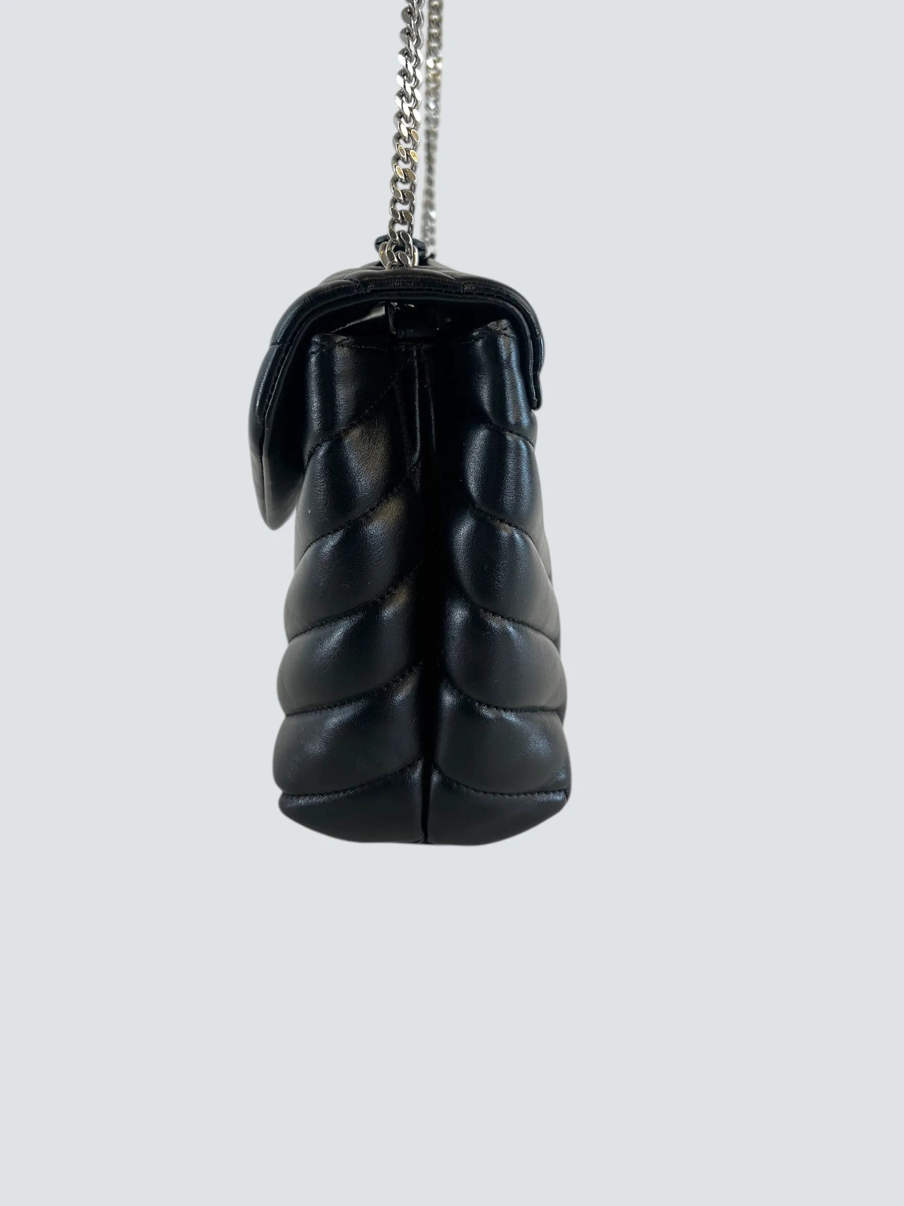 Ysl Black Leather Small LouLou Handbag