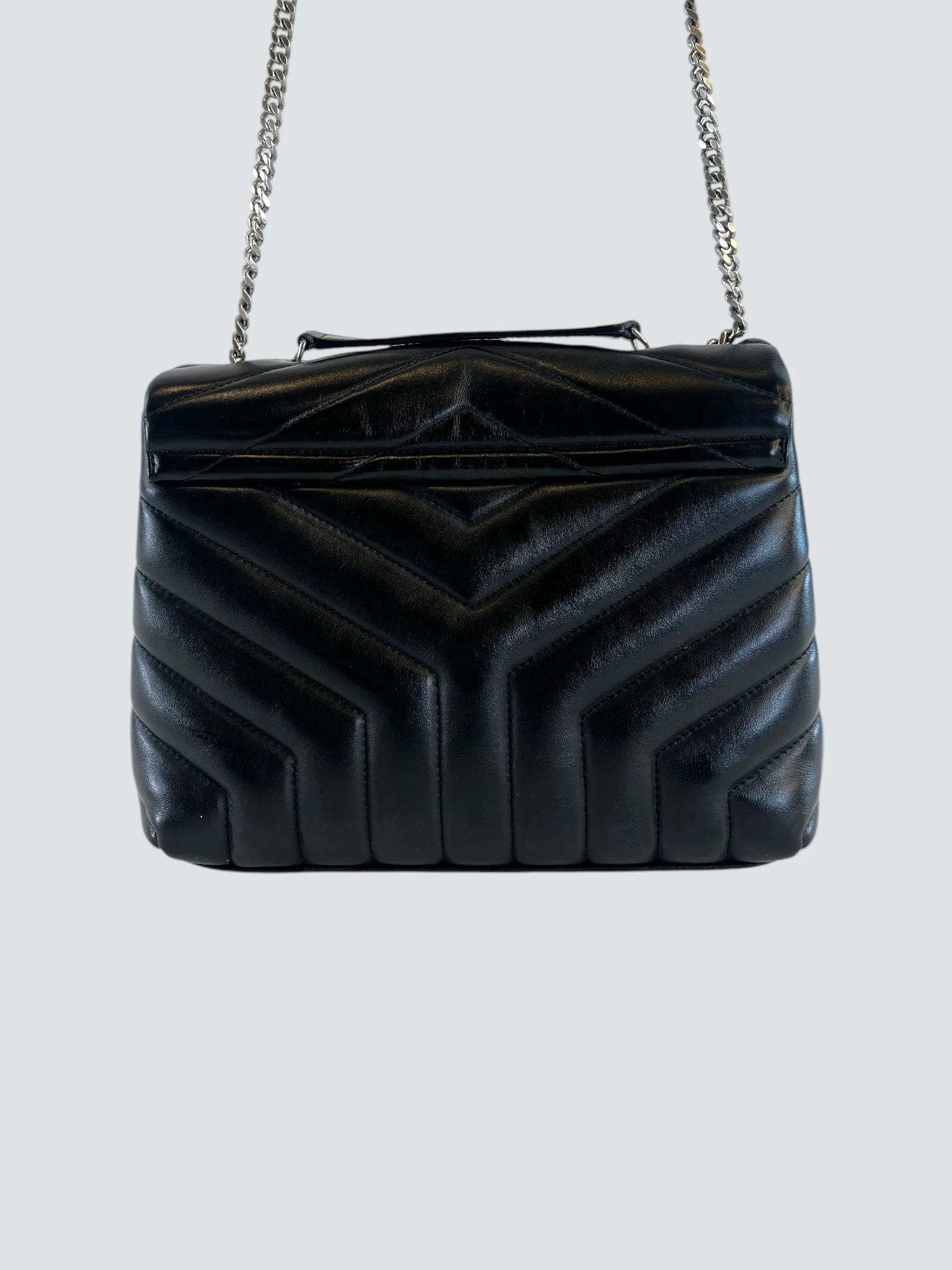 Ysl Black Leather Small LouLou Handbag