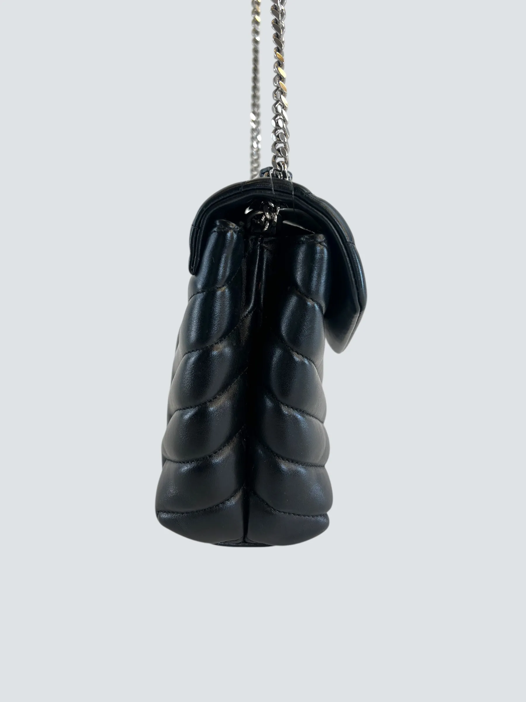 Ysl Black Leather Small LouLou Handbag