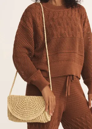 Z SUPPLY SAND DOLLAR MINI STRAW BAG