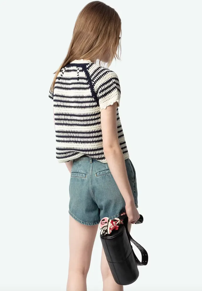 Zadig & Voltaire - Zelie Crochet Cardigan - Ecru/Encre